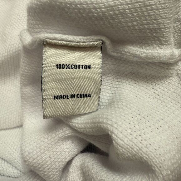 Caryn Vallone White & Aqua Blue Beach Designer Sweater, Lightweight - Picture 5 of 5